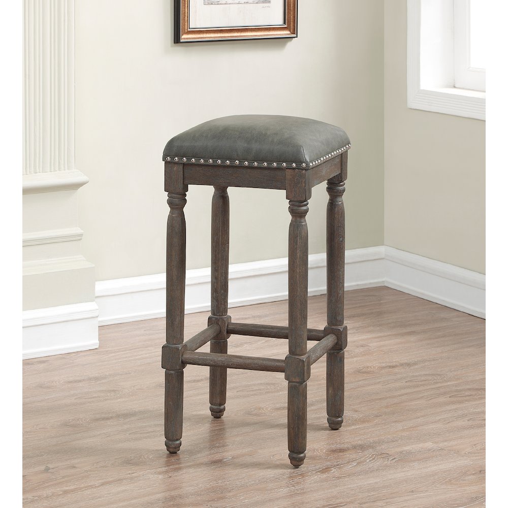 Bronson 30" Backless Stool - Driftwood. Picture 4