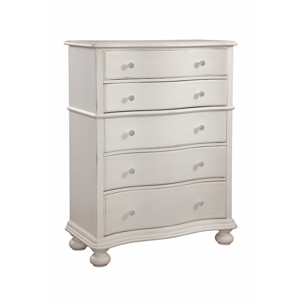 Rodanthe 5-Drawer Chest - Dove White. Picture 1