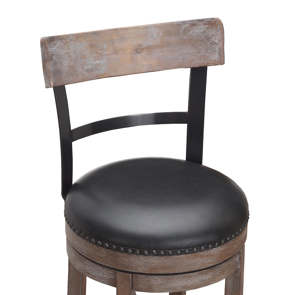 Taranto 26" Bar Swivel Stool - Washed Brown. Picture 2