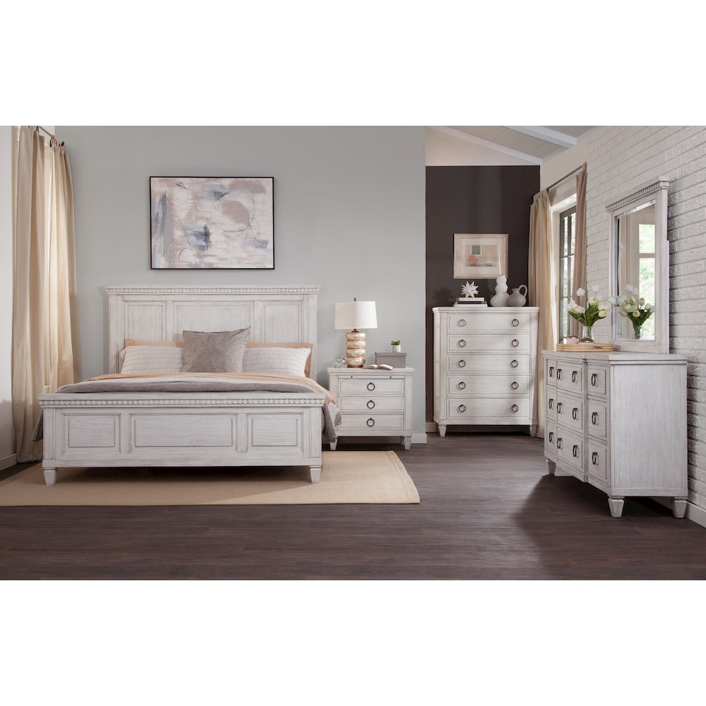 Salter Path Dresser with Mirror - White Grain. Picture 3