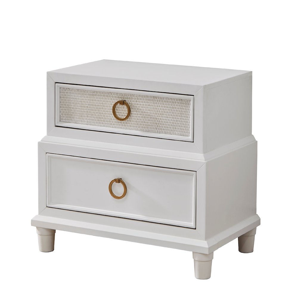Switchgrass 2-Drawer Nightstand - White. Picture 1