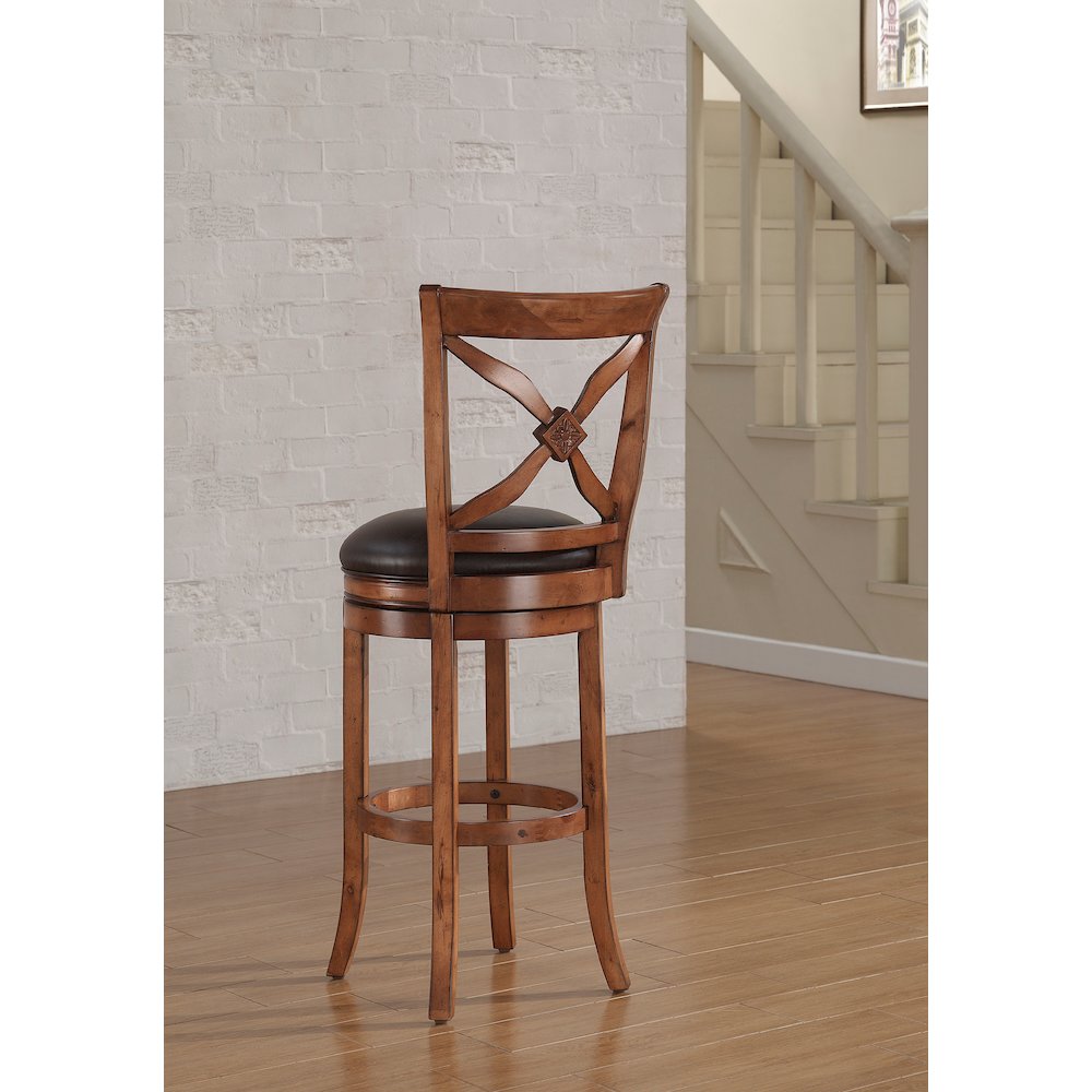 Provence 30" Swivel Stool - Light Oak. Picture 4