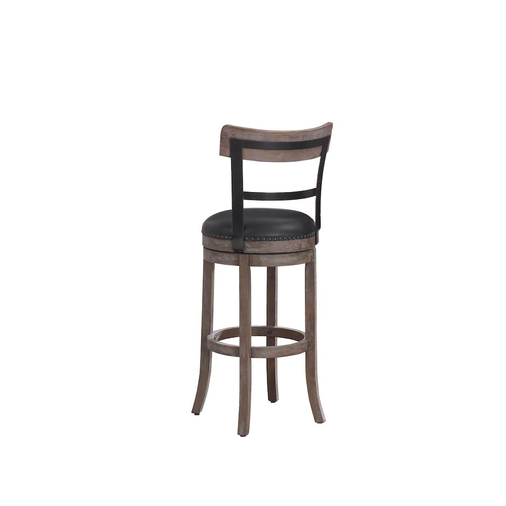 Taranto 30" Bar Swivel Stool - Washed Brown. Picture 2