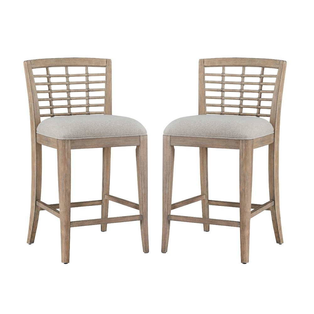 Beach Comber Counter Stool - Set of 2 - Brown. Picture 1