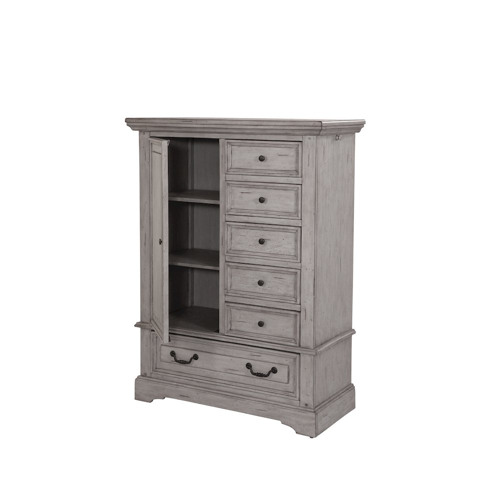 Stonebrook Gentleman's Chest - Light Distressed Antique Gray. Picture 4