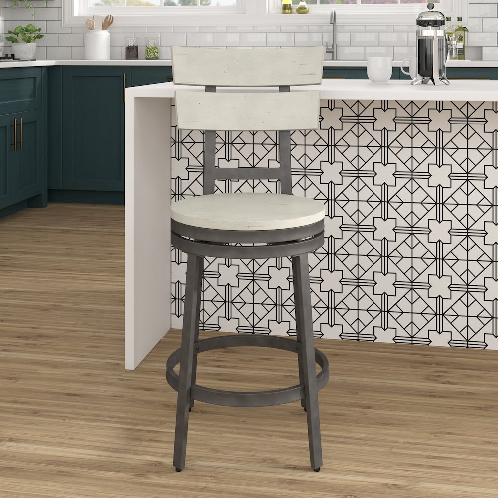 Wilson 24" Swivel Stool - Middle Gray. Picture 4