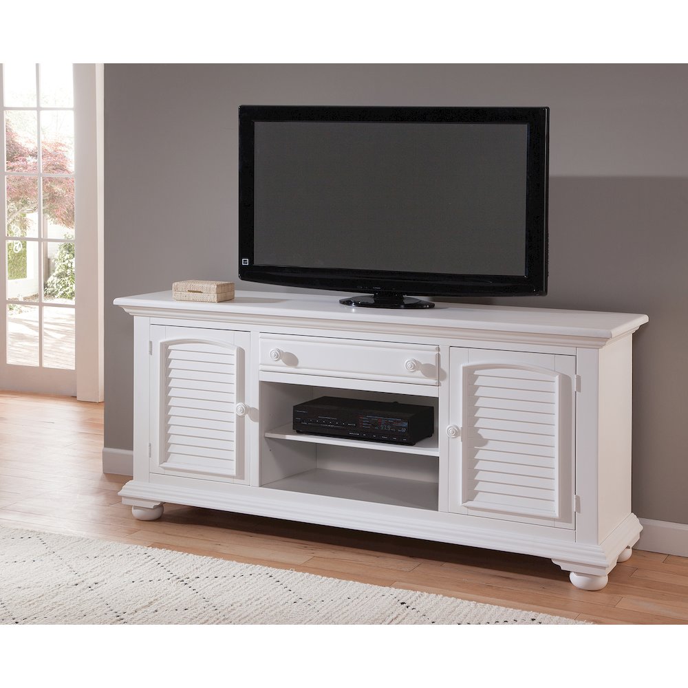 Cottage Traditions 72" Entertainment Console - White Cottage. Picture 4