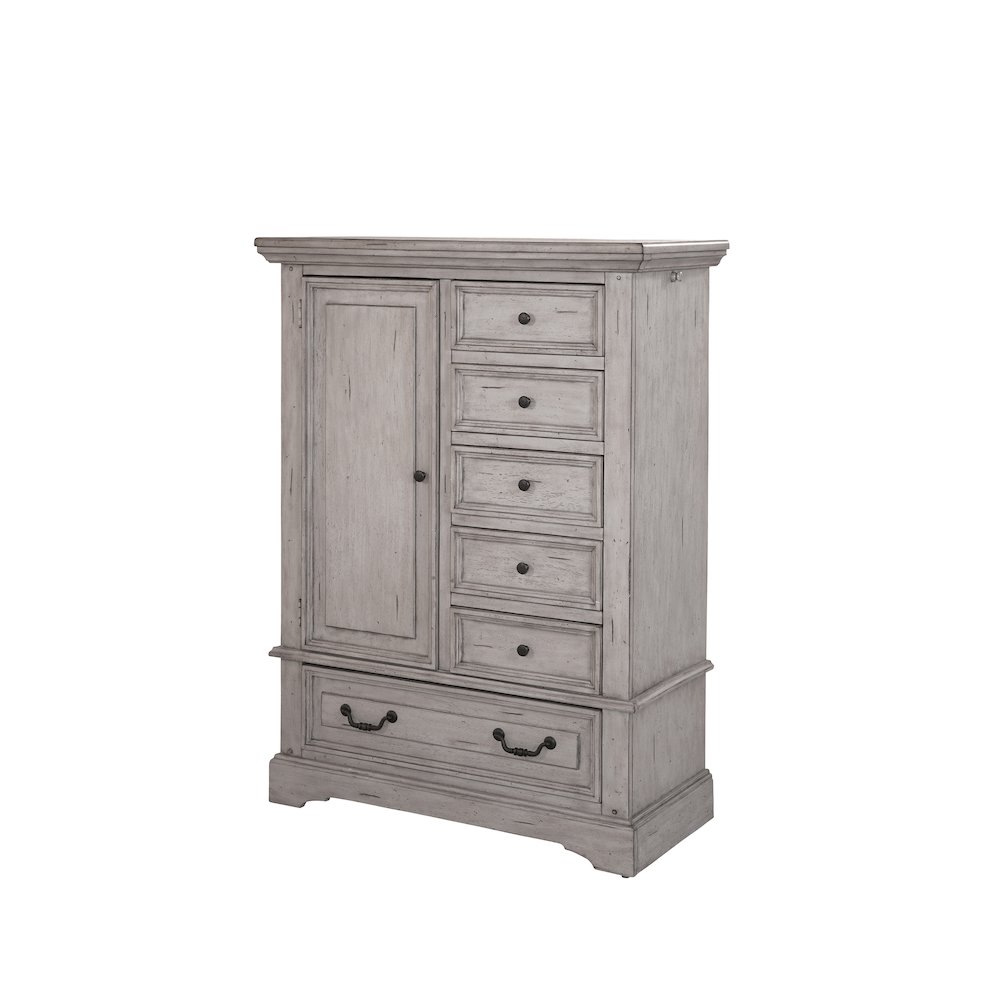 Stonebrook Gentleman's Chest - Light Distressed Antique Gray. Picture 3