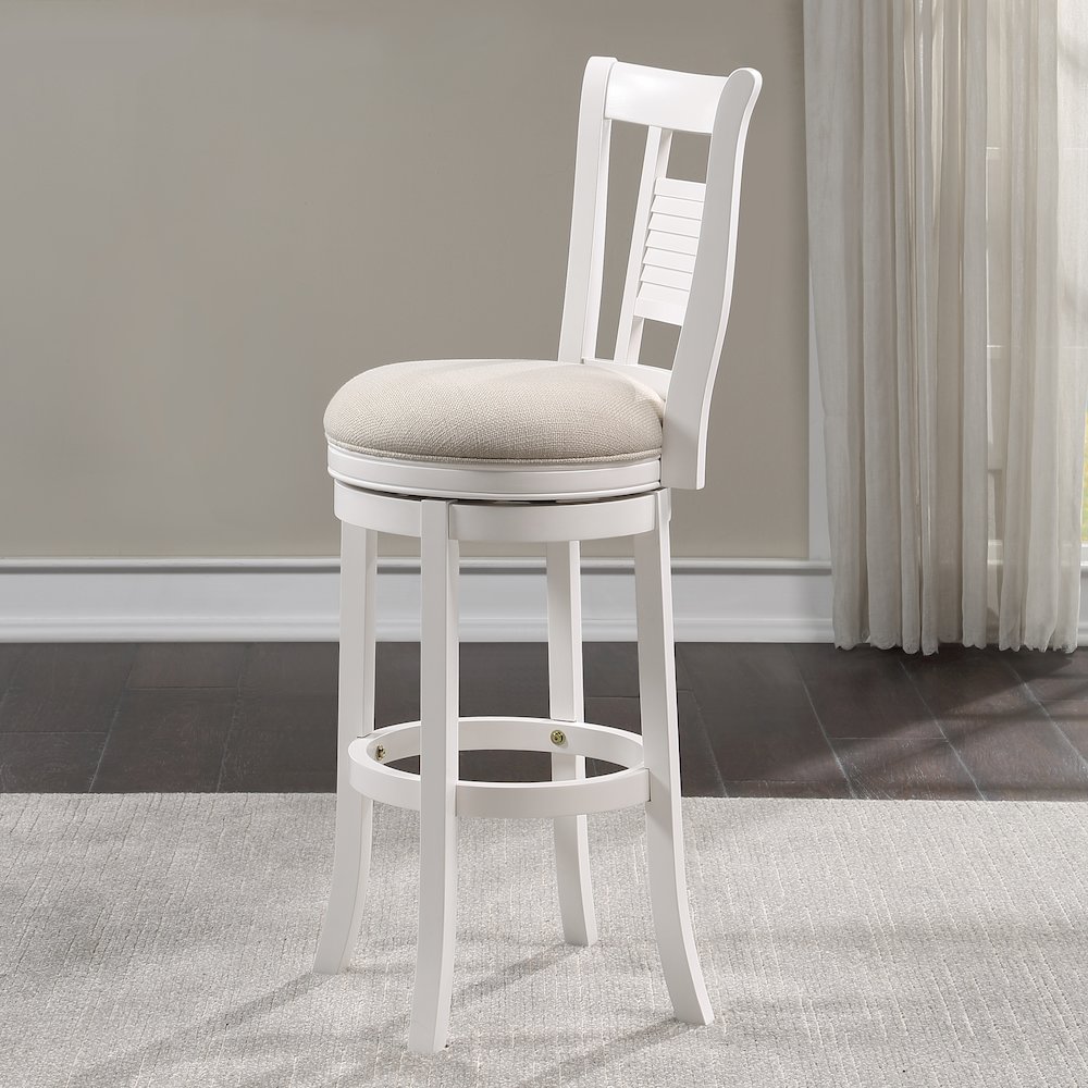 Palmer 30" Swivel Stool - Antique White. Picture 4