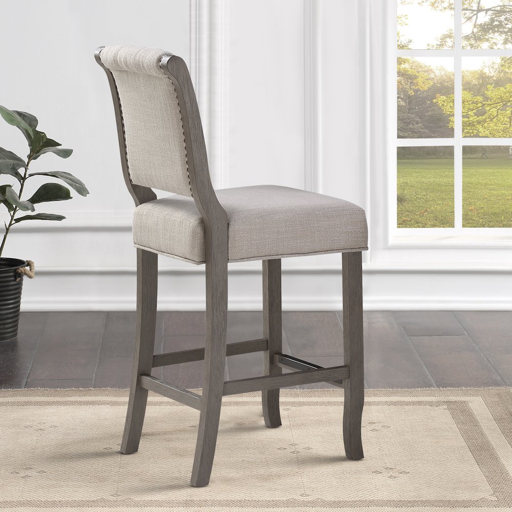 Luxe 26" Stool - Gray. Picture 5