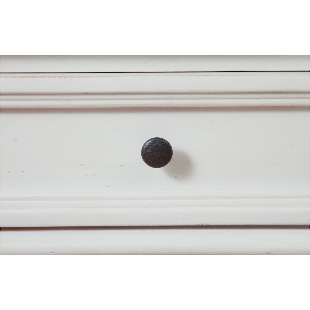 Stonebrook 5-Drawer Chest - Distressed Antique White. Picture 3