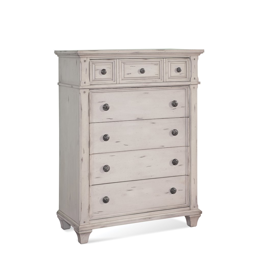 Sedona 5-Drawer Chest - Cobblestone White. Picture 1