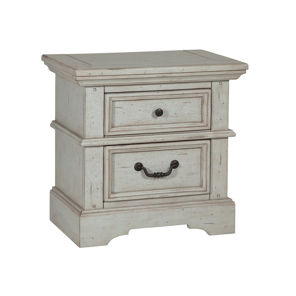 Stonebrook Small Nightstand - Light Distressed Antique Gray. Picture 1