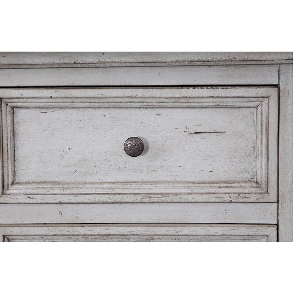Stonebrook 5-Drawer Chest - Light Distressed Antique Gray. Picture 3