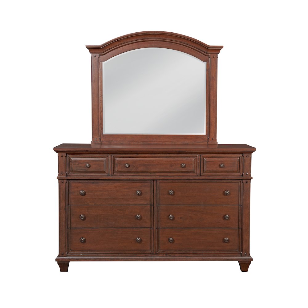 Sedona Dresser with Mirror - Cinnamon Cherry. Picture 2