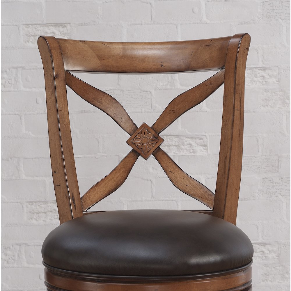 Provence 34" Swivel Stool - Light Oak. Picture 6