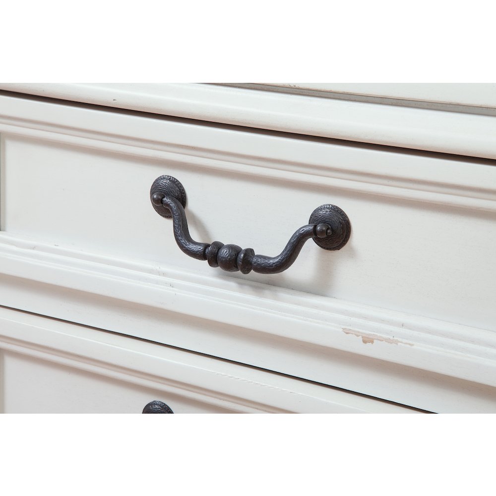 Stonebrook Gentleman's Chest - Distressed Antique White. Picture 7