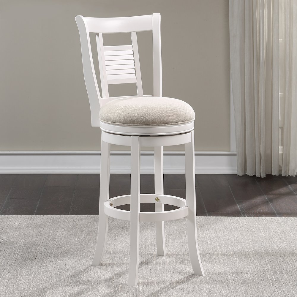 Palmer 30" Swivel Stool - Antique White. Picture 3