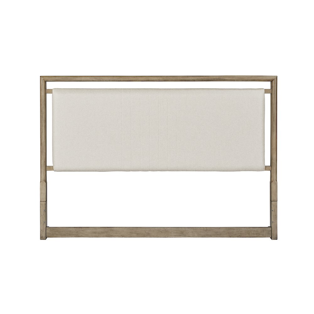 Arlington Queen Upholstered Panel Headboard - Nutmeg. Picture 1