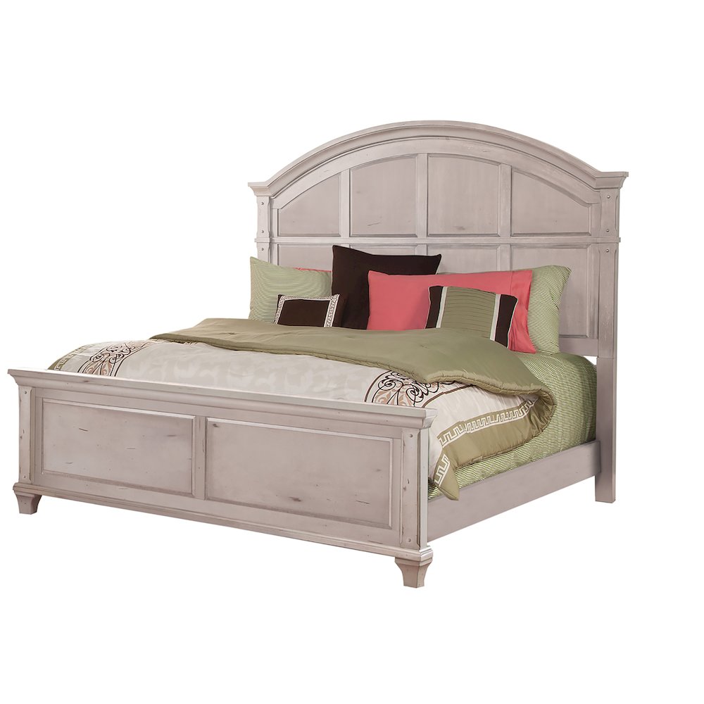 Sedona King Bed - Cobblestone White. Picture 1