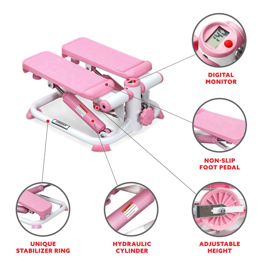 Sunny Health & Fitness Total Body Pink Stepper Machine - P2000. Picture 3