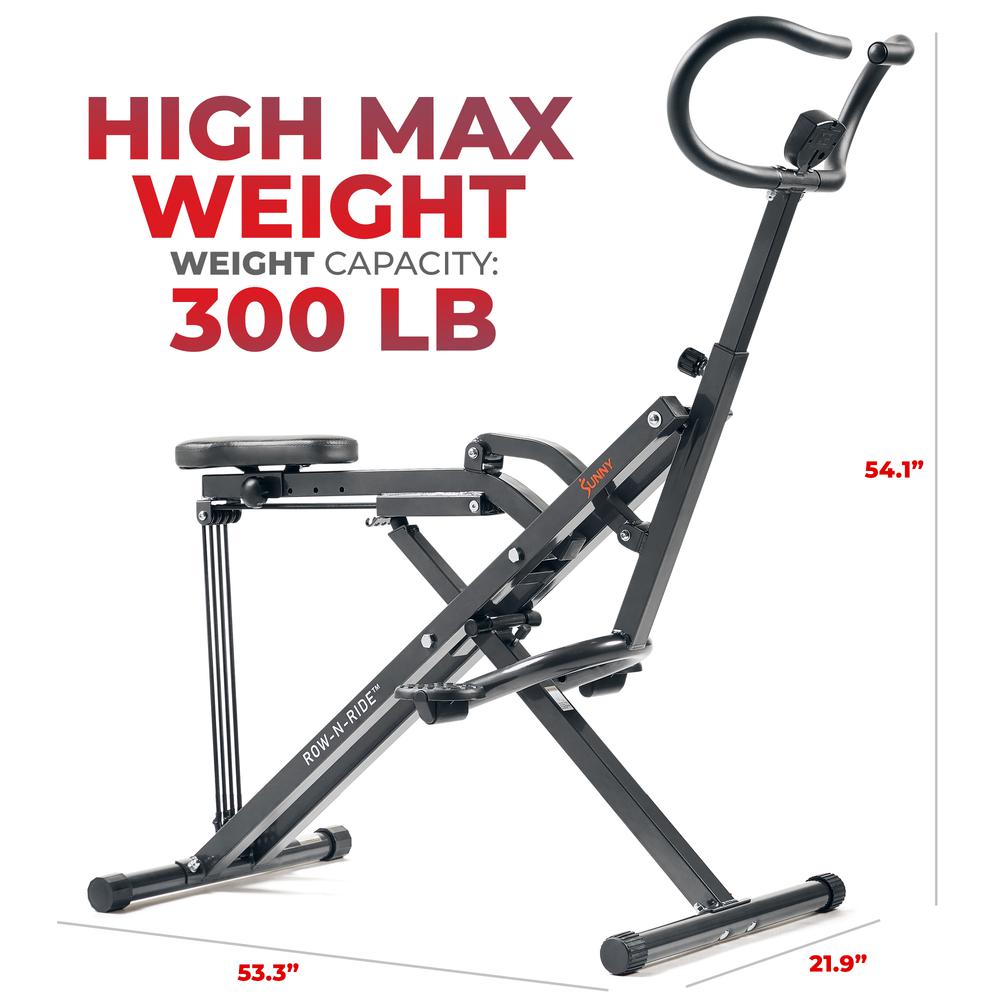 Sunny Health & Fitness Row-N-Ride® Plus Assisted Squat Machine - NO. 077PLUS. Picture 4