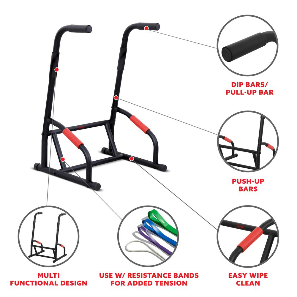 Sunny Health & Fitness Multifunction Dip Station Strength Bar - SF-XF921050. Picture 6