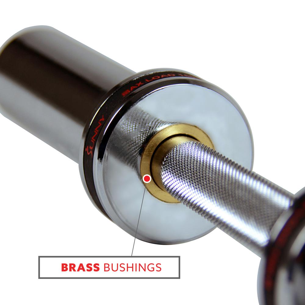 20" Olympic Single Dumbbell Handlebar with Ring Collars. Picture 6