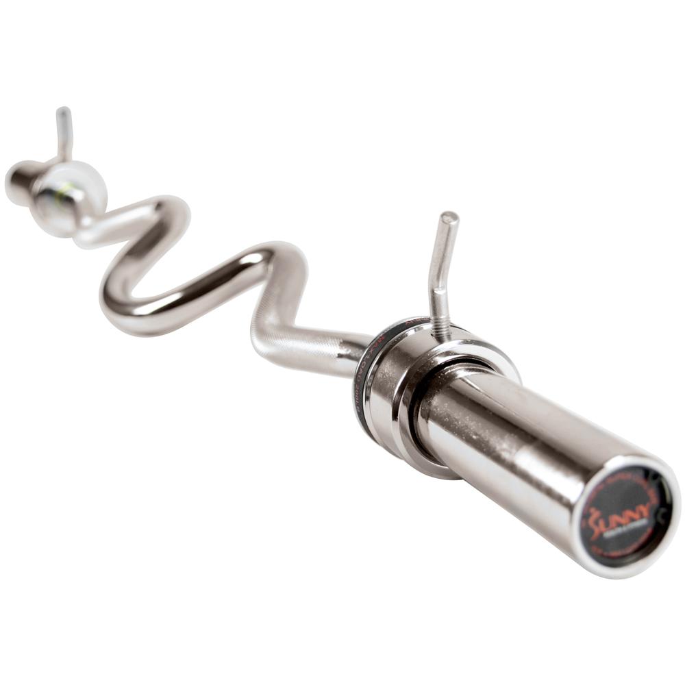 48" Olympic Super Curl Bar with Ring Collars. Picture 2