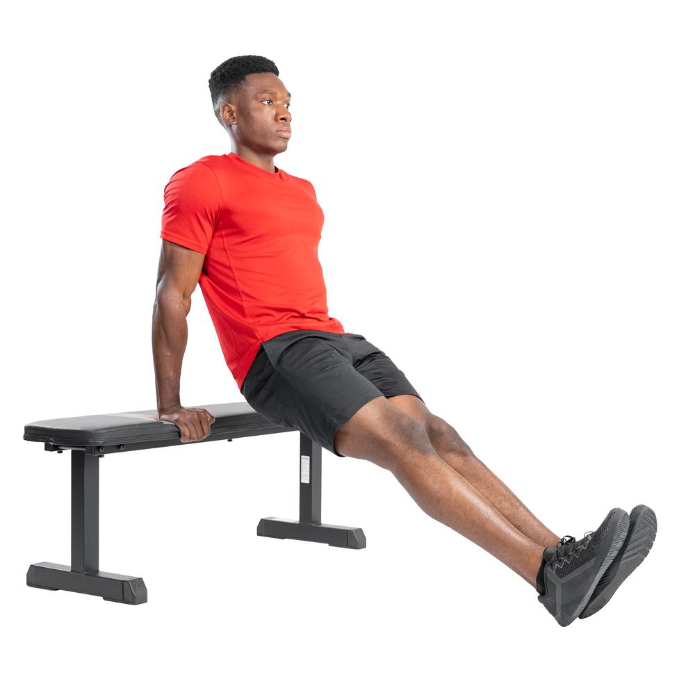 Sunny Health & Fitness Flat Weight Bench for Workout, Exercise and Home Gyms with 800 lb Weight Capacity - SF-BH620037. Picture 1