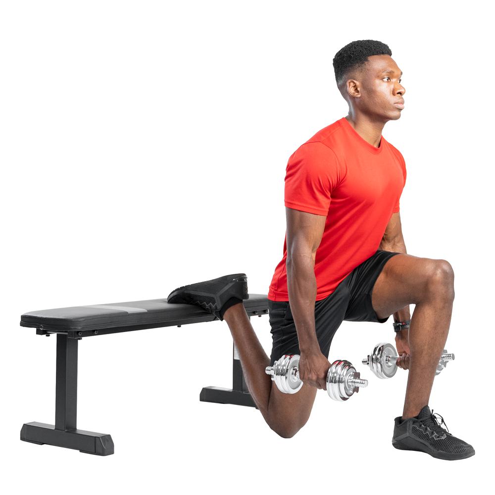 Sunny Health & Fitness Flat Weight Bench for Workout, Exercise and Home Gyms with 800 lb Weight Capacity - SF-BH620037. Picture 2