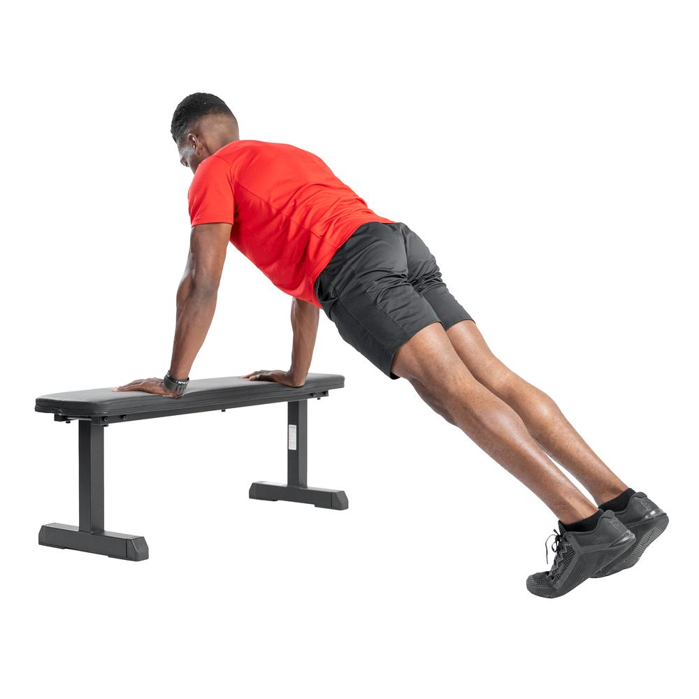Sunny Health & Fitness Flat Weight Bench for Workout, Exercise and Home Gyms with 800 lb Weight Capacity - SF-BH620037. Picture 9