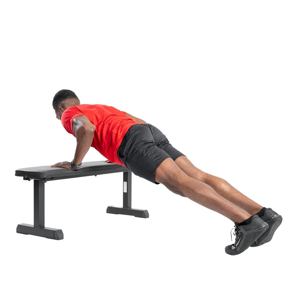 Sunny Health & Fitness Flat Weight Bench for Workout, Exercise and Home Gyms with 800 lb Weight Capacity - SF-BH620037. Picture 10