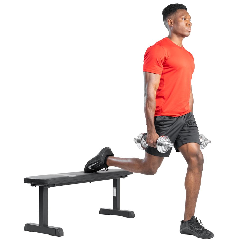 Sunny Health & Fitness Flat Weight Bench for Workout, Exercise and Home Gyms with 800 lb Weight Capacity - SF-BH620037. Picture 11