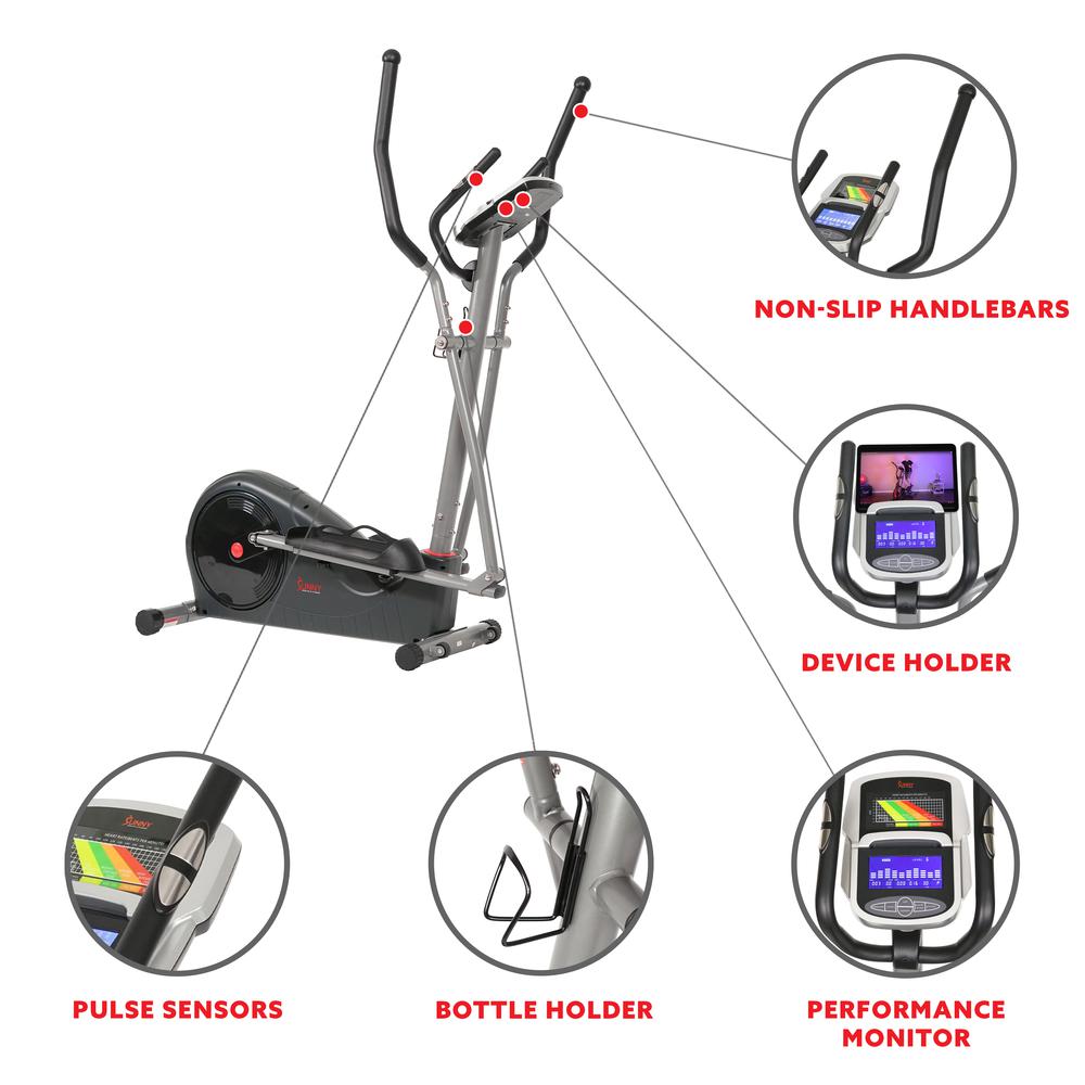 Sunny Health & Fitness Pre-Programmed Elliptical Trainer - SF-E320002. Picture 3