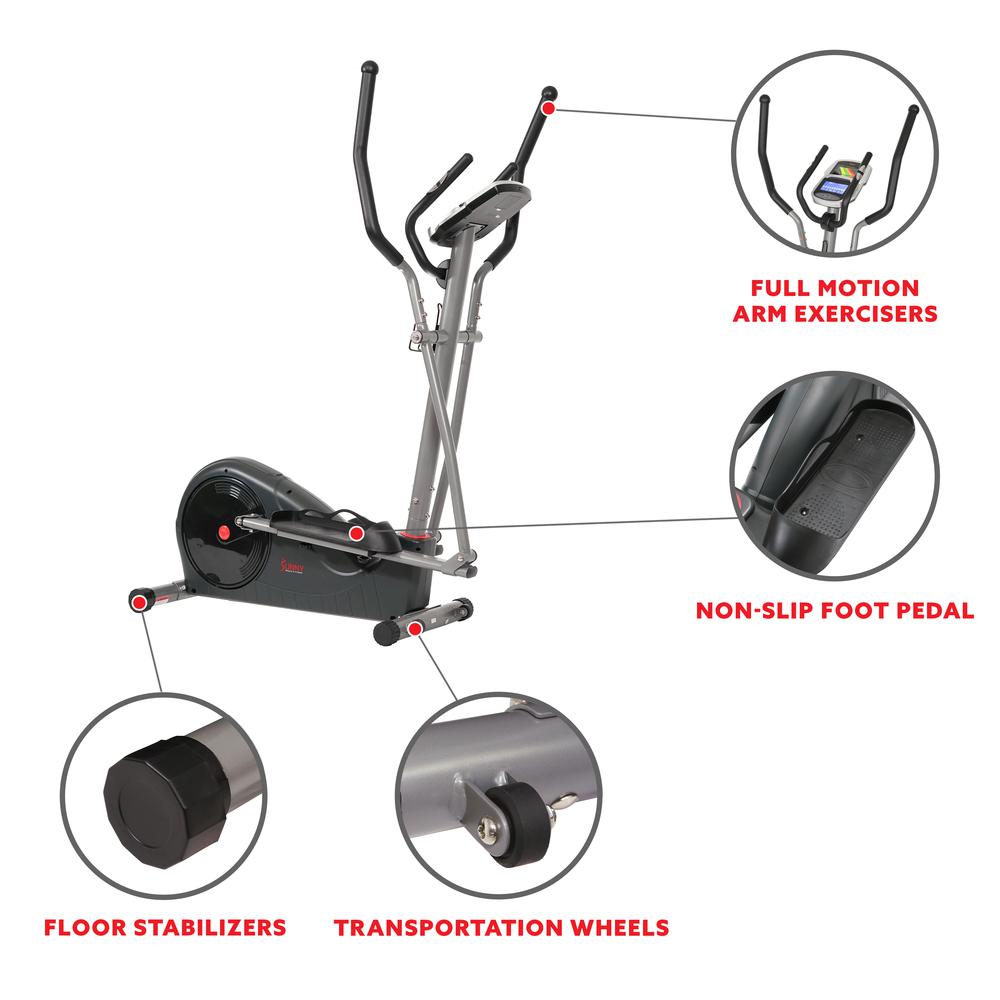 Sunny Health & Fitness Pre-Programmed Elliptical Trainer - SF-E320002. Picture 4