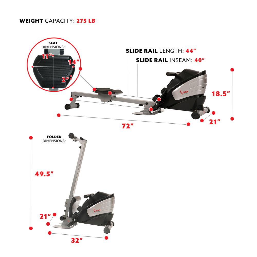 SF-RW5622 Dual Function Magnetic Rowing Machine. Picture 5