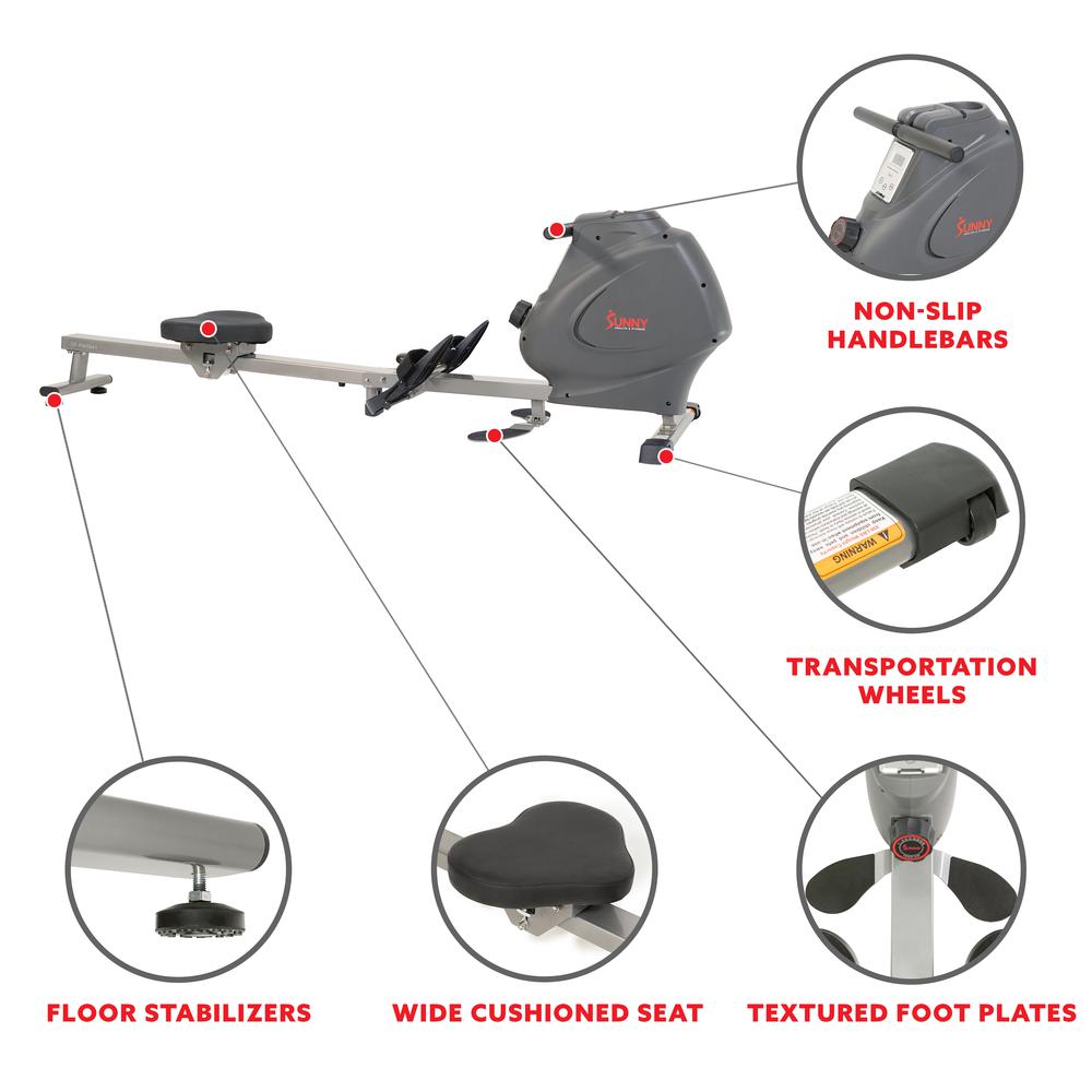 Multifunction SPM Magnetic Rowing Machine. Picture 4