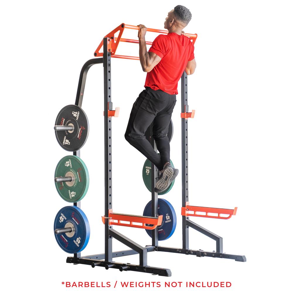 Sunny Health & Fitness Power Zone Half Rack Heavy Duty Performance Power Cage with 1000 LB Weight Capacity – SF-XF9933. Picture 6