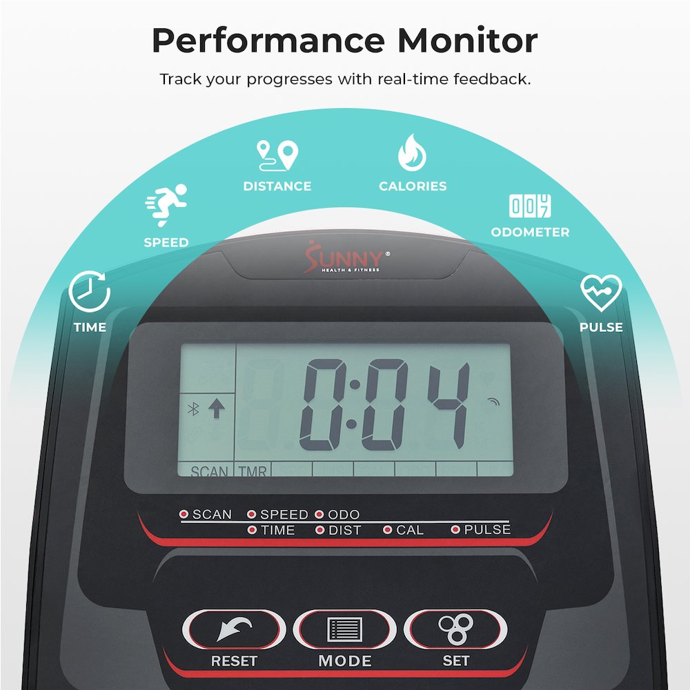 Smart 15-Level Magnetic Resistance Elliptical machine with Long Stride. Picture 7