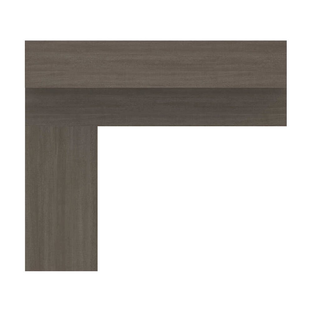Modern L-Shaped Office Desk with Two Pedestals and Hutch. Picture 4