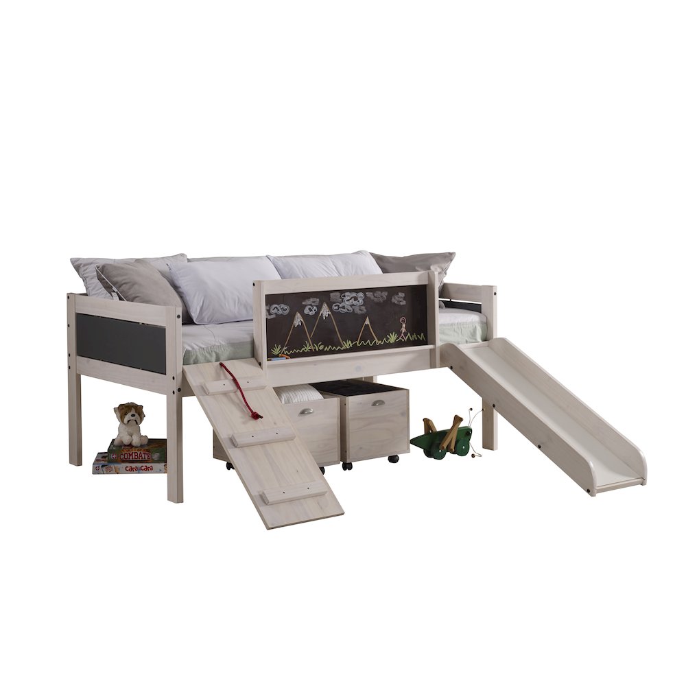 Twin Art Play Junior Low Loft W/Junior Low Loft Toy Boxes. Picture 1