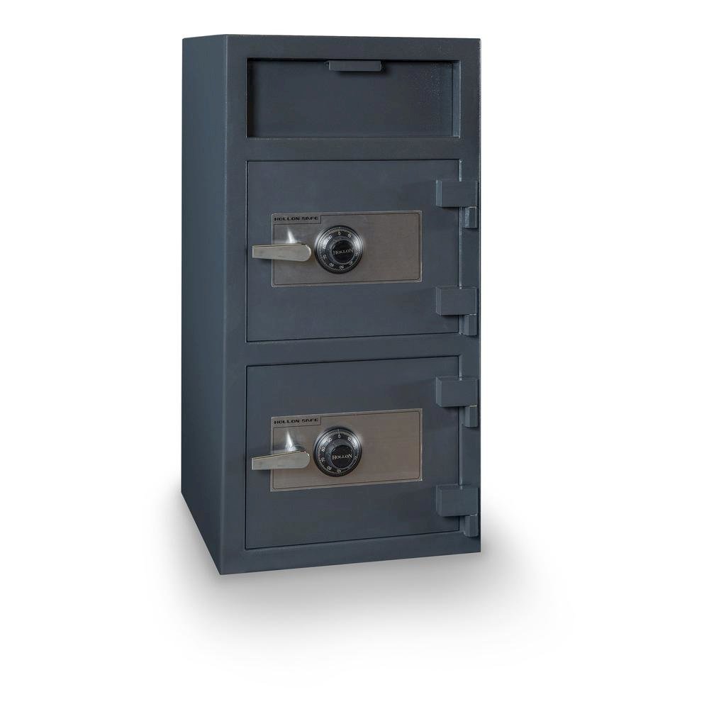 Double Door Depository Safe Gray. Picture 1