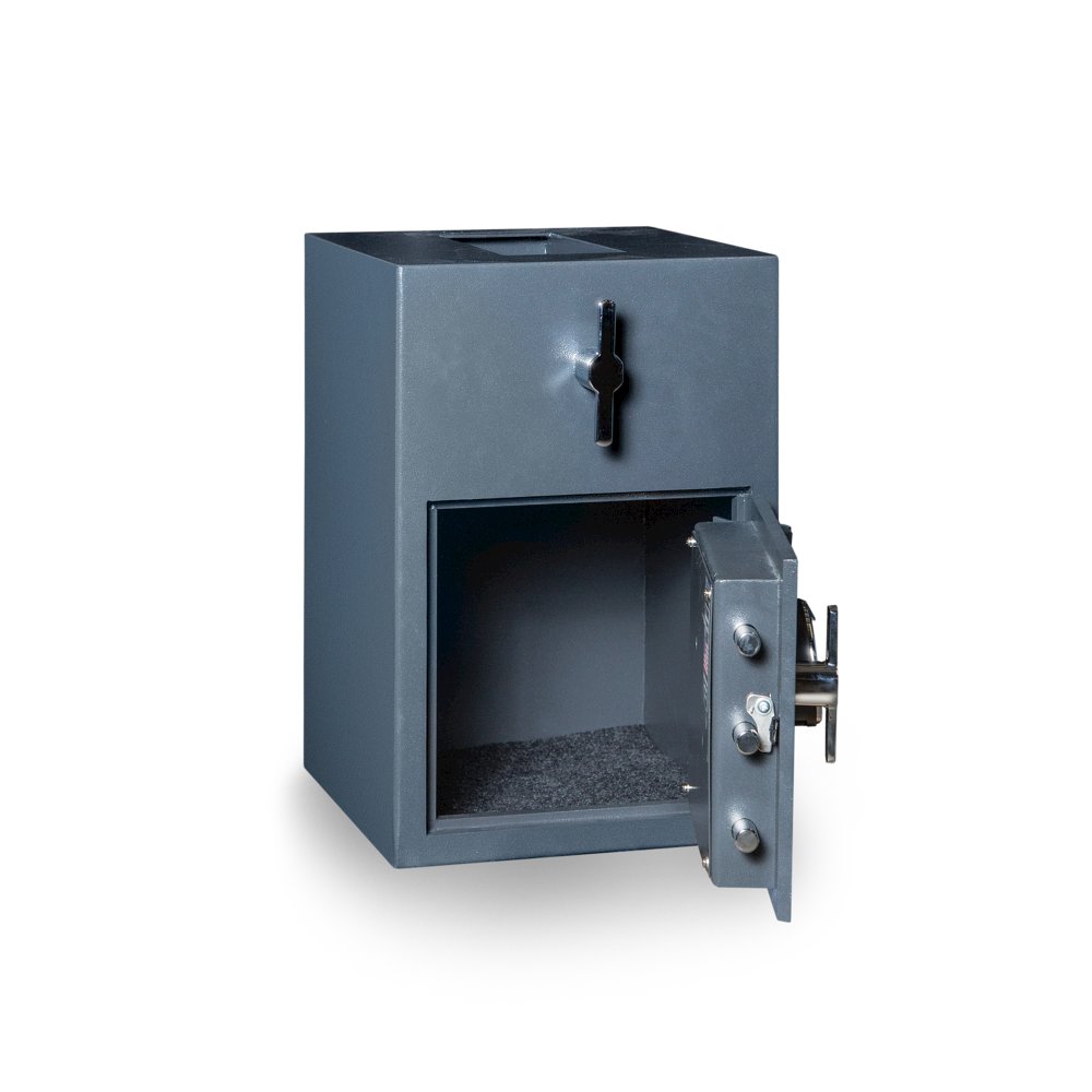 Rotary Hopper Depository Safe Gray. Picture 2