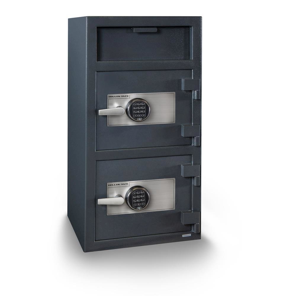 Double Door Depository Safe Gray. Picture 1