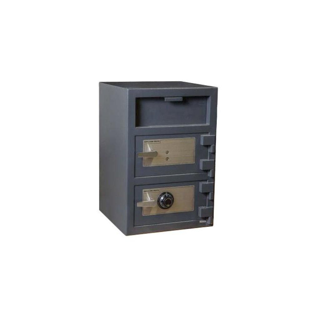 Double Door Depository Safe Gray. Picture 1