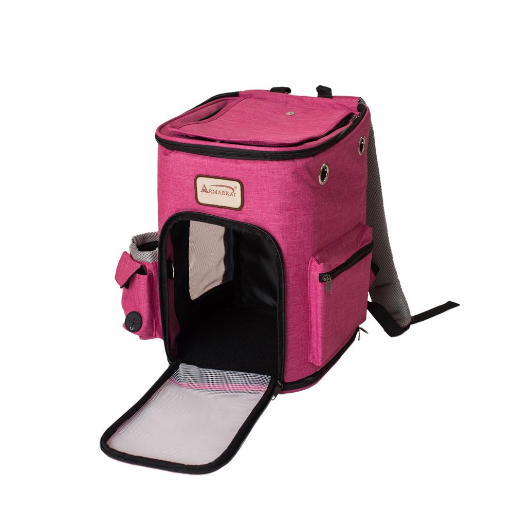 Armarkat Model PC301P Pawfect Pets Backpack Pet Carrier in Pink and Gray Combo. Picture 4