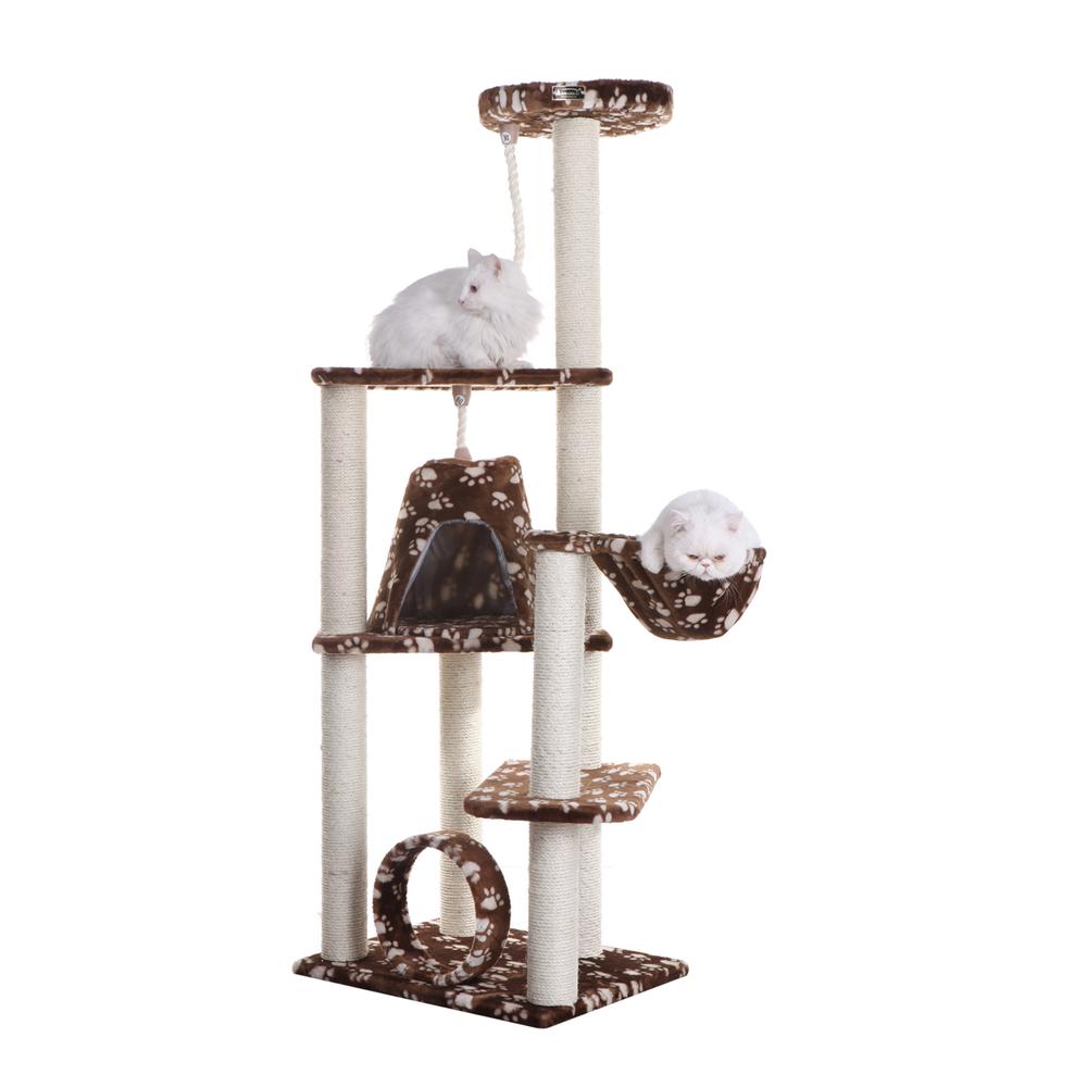 Real Wood Cat Tree Hammock Bed With Natural Sisal Post For Cats And Kittens. Picture 9