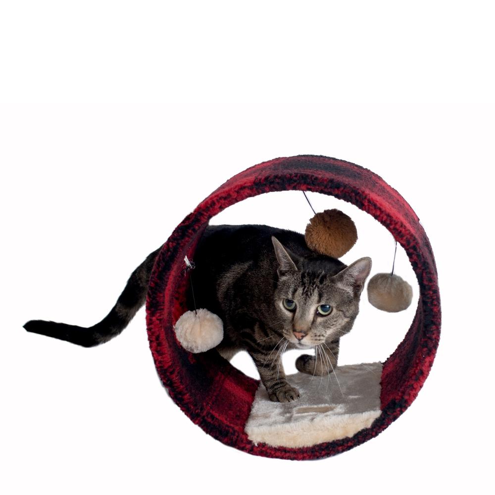 Armarkat B1201 Real Wood Cat Hideaway Tunnel, Scotch Plaid. Picture 10