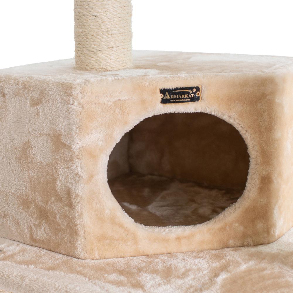 72" H Pet Real Wood Cat Tower, Tower Entertainment Furniture, Basket, Perch. Picture 6